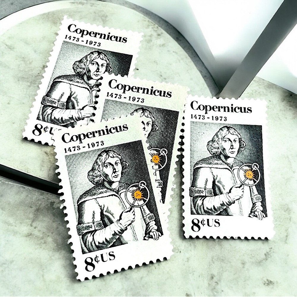 1973 Nicolaus Copernicus 8 Cent “Mystic Stamps” - Set of 4